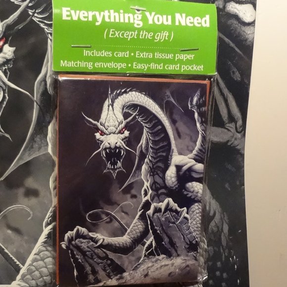 Tree-Free Dragon Gift Bag with Gift Card and Tissue Paper - Picture 2 of 3